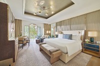 Garden views, terrace, elegant, luxurious.