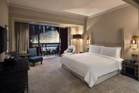 Luxurious room with fountain views.