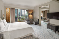 Opulent suite with lake views.