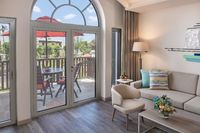 King or twin beds and private balcony.
