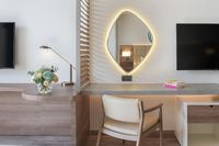 Private terrace with sun lounges.