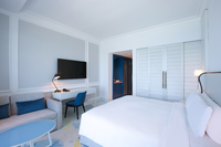 King size bed, private balcony, and front sea view
