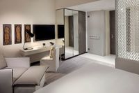 Deluxe room with king bed.