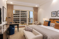 Spacious king room with amenities