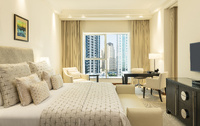 Elegant suite with lounge access