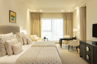 Elegant suite with lounge access