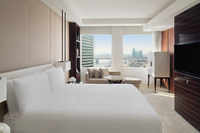 Spacious room with contemporary decor.