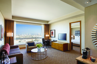 Spacious room with separate living and dining area
