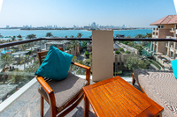 Private balcony and Bose Wave audio system.