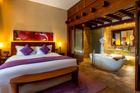 Sofa-bed in separate living room.