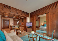 Large private balcony & fully equipped kitchen.