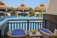 A private sanctuary amidst lush gardens.