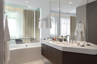 Deluxe room, king bed, city view.