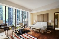 King or Twin Bedroom with Amenities and Pool View.