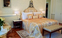 Expansive luxury suite with city views.