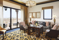 Junior suite with Arabian design motifs.