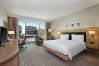 Modern amenities with comfortable bedding.
