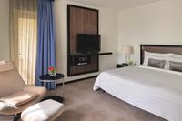 Spacious suite, city view, terrace.