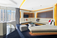 Stylish dining, bar area, extraordinary flair.