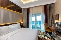 Spacious suite with separate areas.