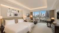 Spacious room with city views.