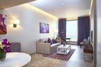 Spacious suite with city views.
