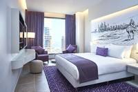 Elegant suite with skyline views.