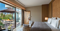 Lavish villas with private amenities.