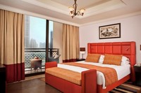 Elegant design, city-view balcony.