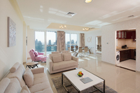 Luxurious sea-view one-bedroom apartments.
