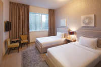 Spacious sea-view apartments with amenities.