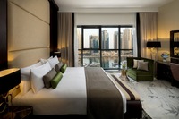 Elegant room, high floor, city views.