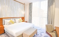 Premium suite with king bed.