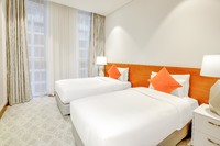 Grand suite with two king beds and two singles.