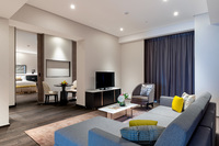 Elegant suite with private balcony.