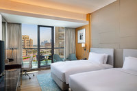 Elegant design with floor-to-celing windows.