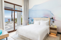 Two-bedroom chalet with ocean views.