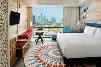 Spacious interconnected rooms, city views.