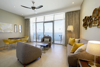 Two bathrooms, lounge, kitchenette.