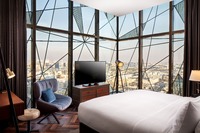 Corner windows, city views, second bathroom.