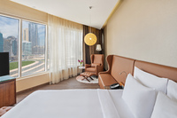 Spacious room with canal views.
