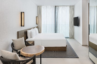 King bed, separate living room, balcony