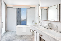 Spacious suite with balcony.