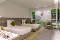 Queen or Twin Beds with Amenities.