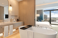 Elegant room with serene canal views.