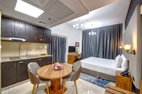 City-view studio with balcony