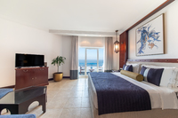 Spacious, mid-level, luxurious king bed.
