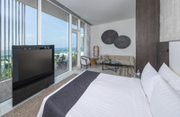 Panoramic ocean views, spacious interiors.