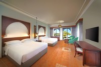 Pool view, spacious, two beds.