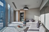 JBR skyline views, spacious suite.